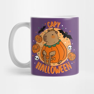 Capy halloween a cute and fun capybara in a pumpkin Mug